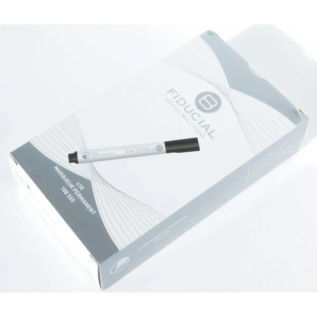 Permanent marker - Schuine punt - Zwart - FIDUCIAL