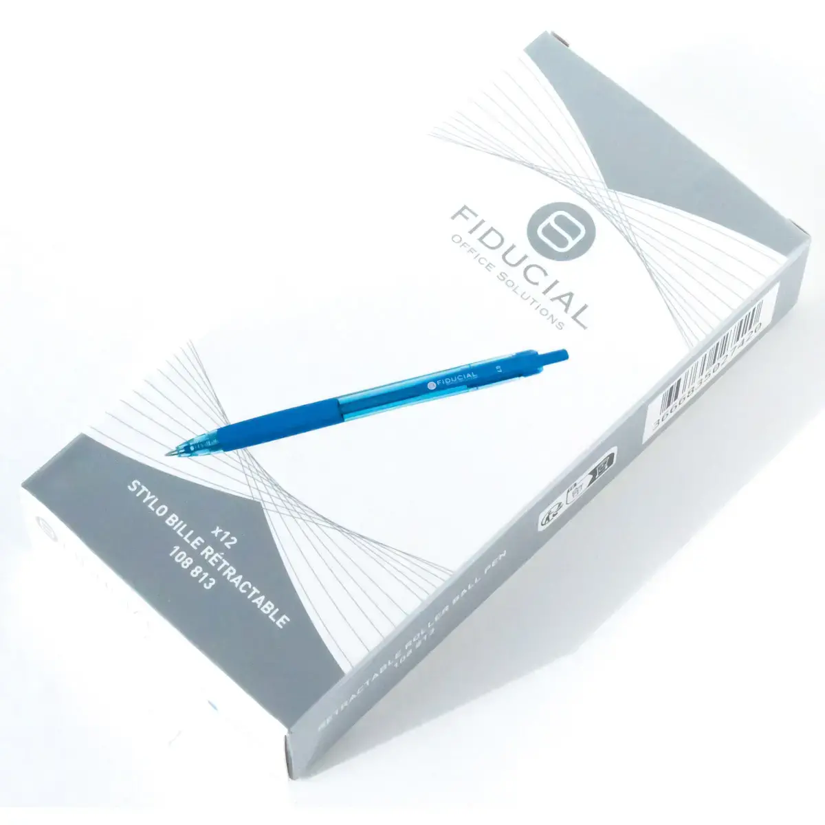 Balpen met intrekbare punt - Met grip - Gemiddelde schrijfsterkte - Blauw - FIDUCIAL