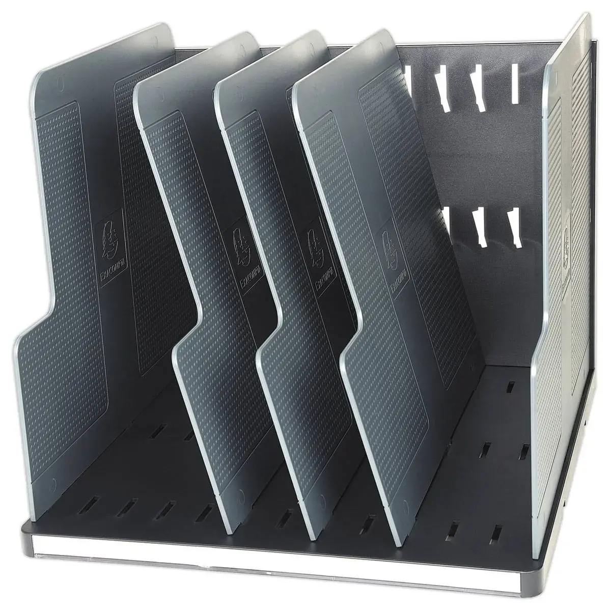 Verticale sorteerder Modulotop Office - 5 tussenschotten - Zwart/Grijs - EXACOMPTA 