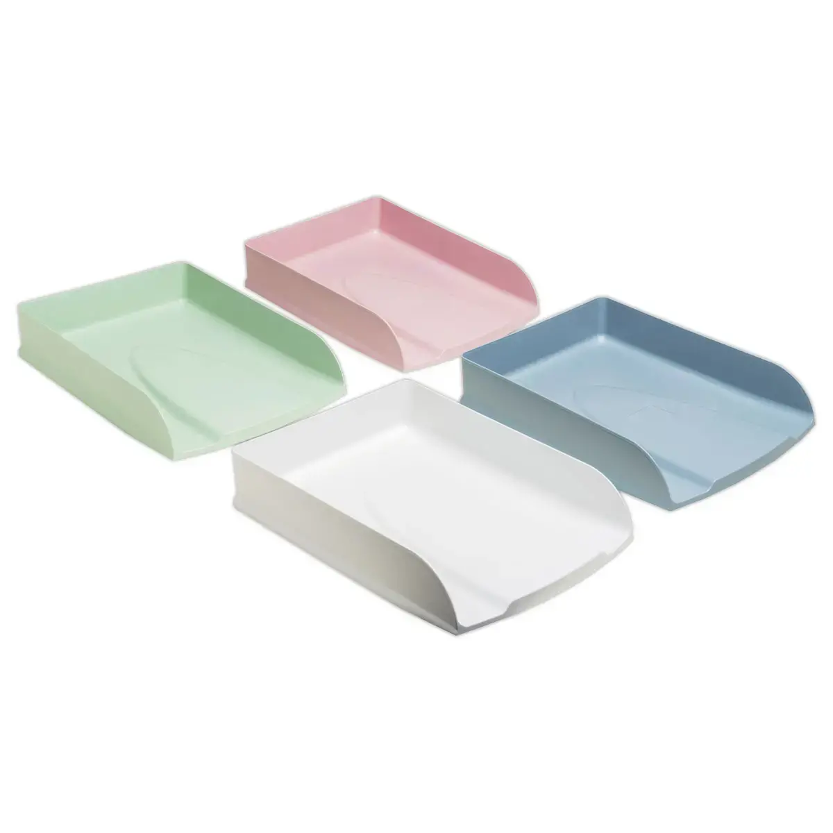 4 Postbakken Autentik - Assortiment van kleuren - EXACOMPTA