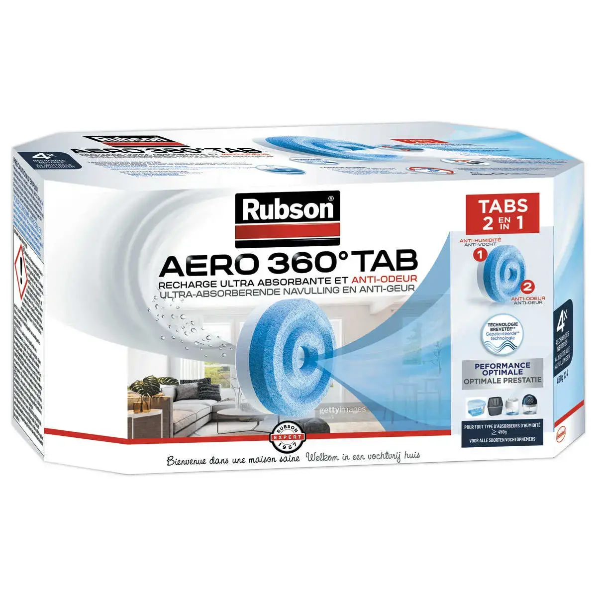 4  Navulling voor vochtopnemer Rubson Aero 360&deg; 