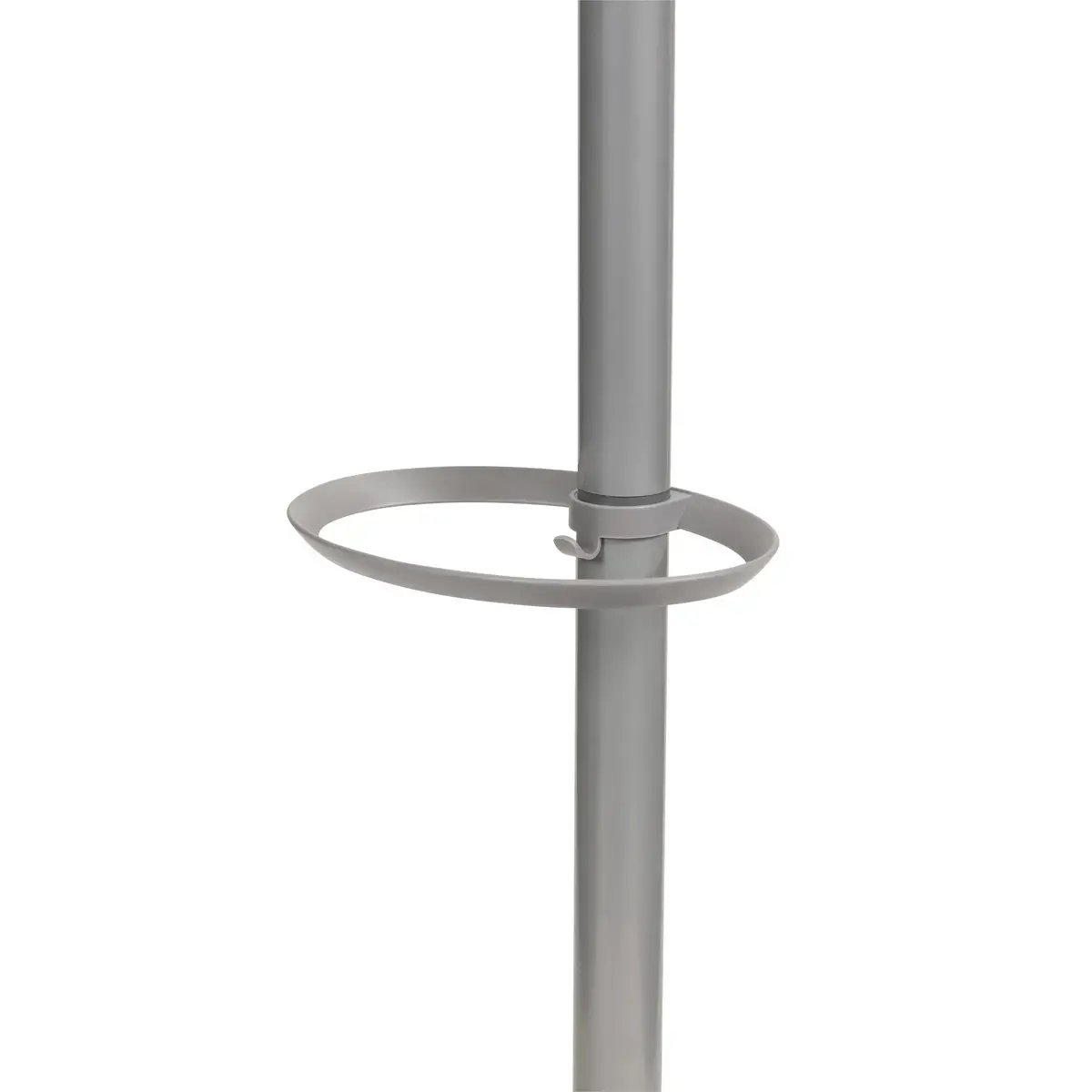 Kapstok Festy ALBA grijs - 5 witte kleerhaken - H 1,87 m 