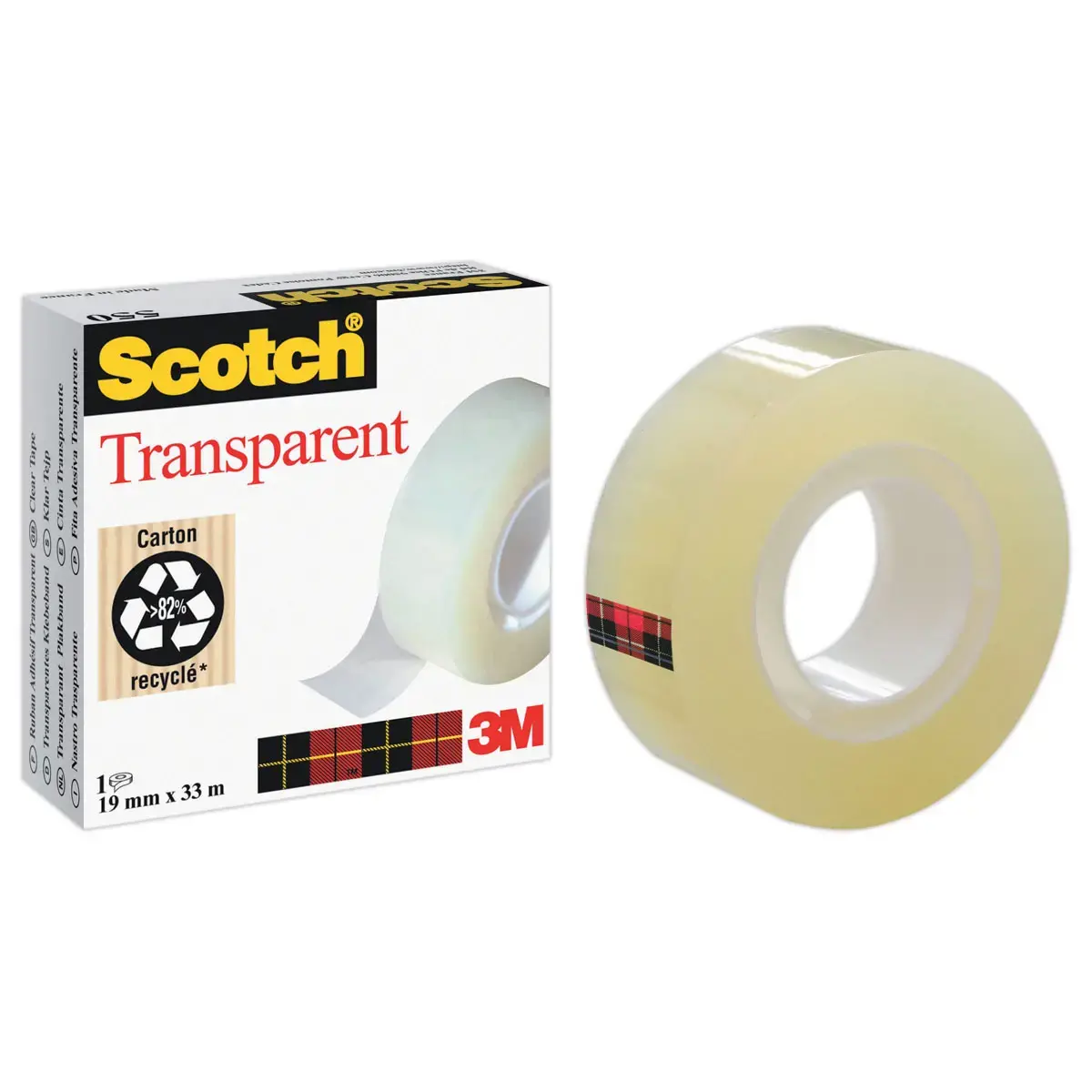 Doorzichtig plakband SCOTCH 550 -33m x19 mm - zonder solvent