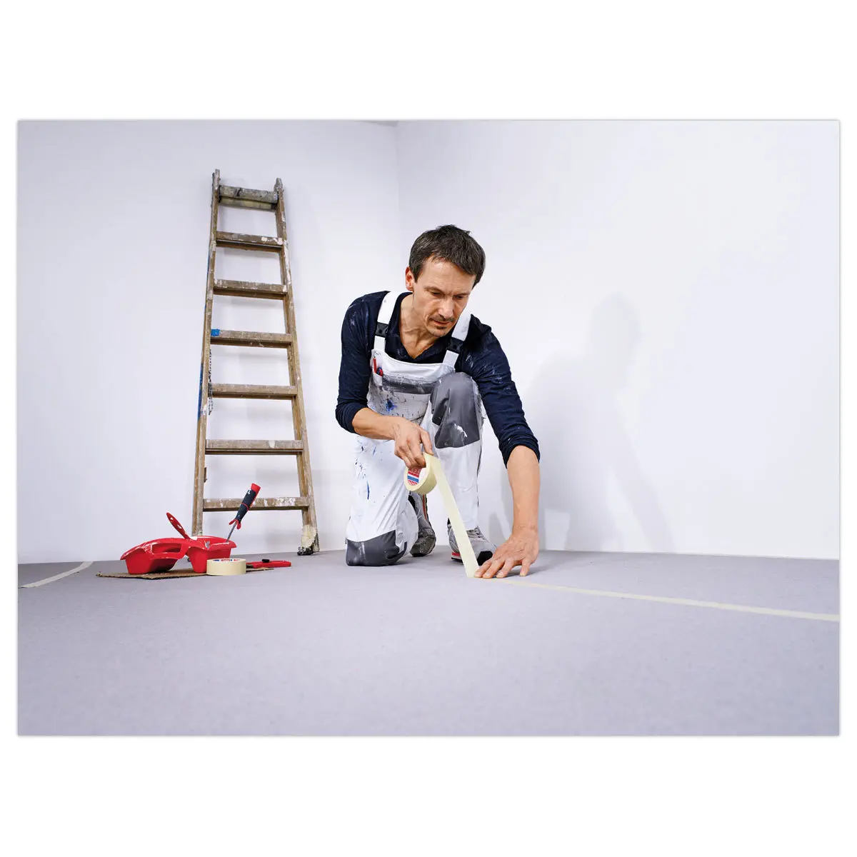 Rol plakband in cr&ecirc;pepapier TESA - 50m x50mm 