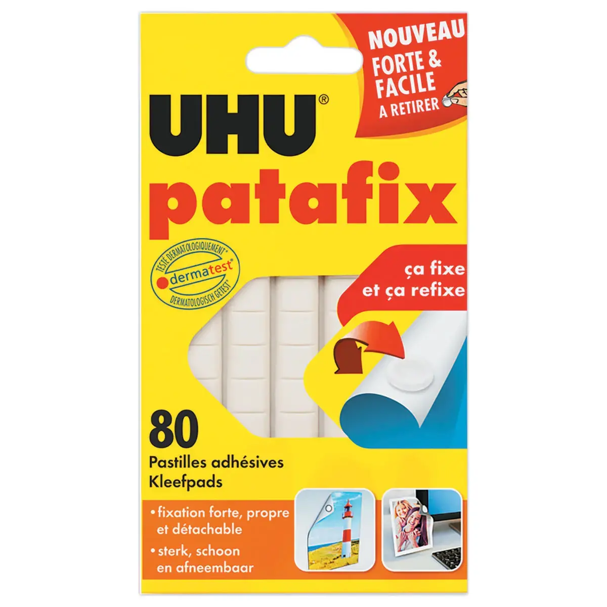 Kleefpasta  PATAFIX UHU - 80 witte kleefpads 