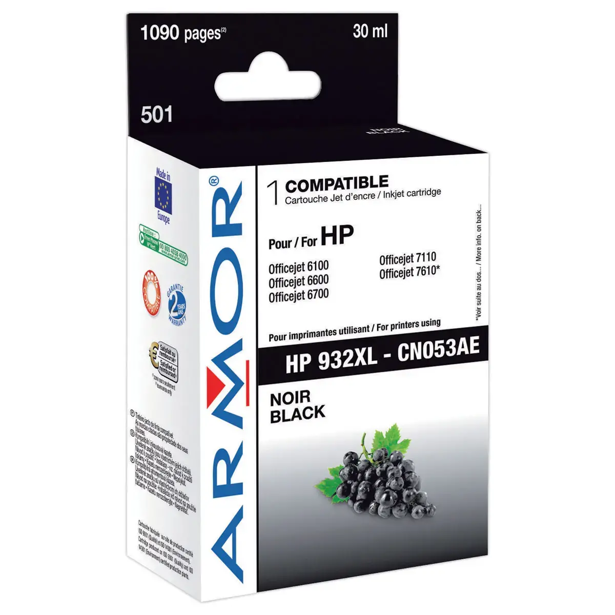 Cartridge HP 932XL Zwart THC CN053AE compatibel ARMOR