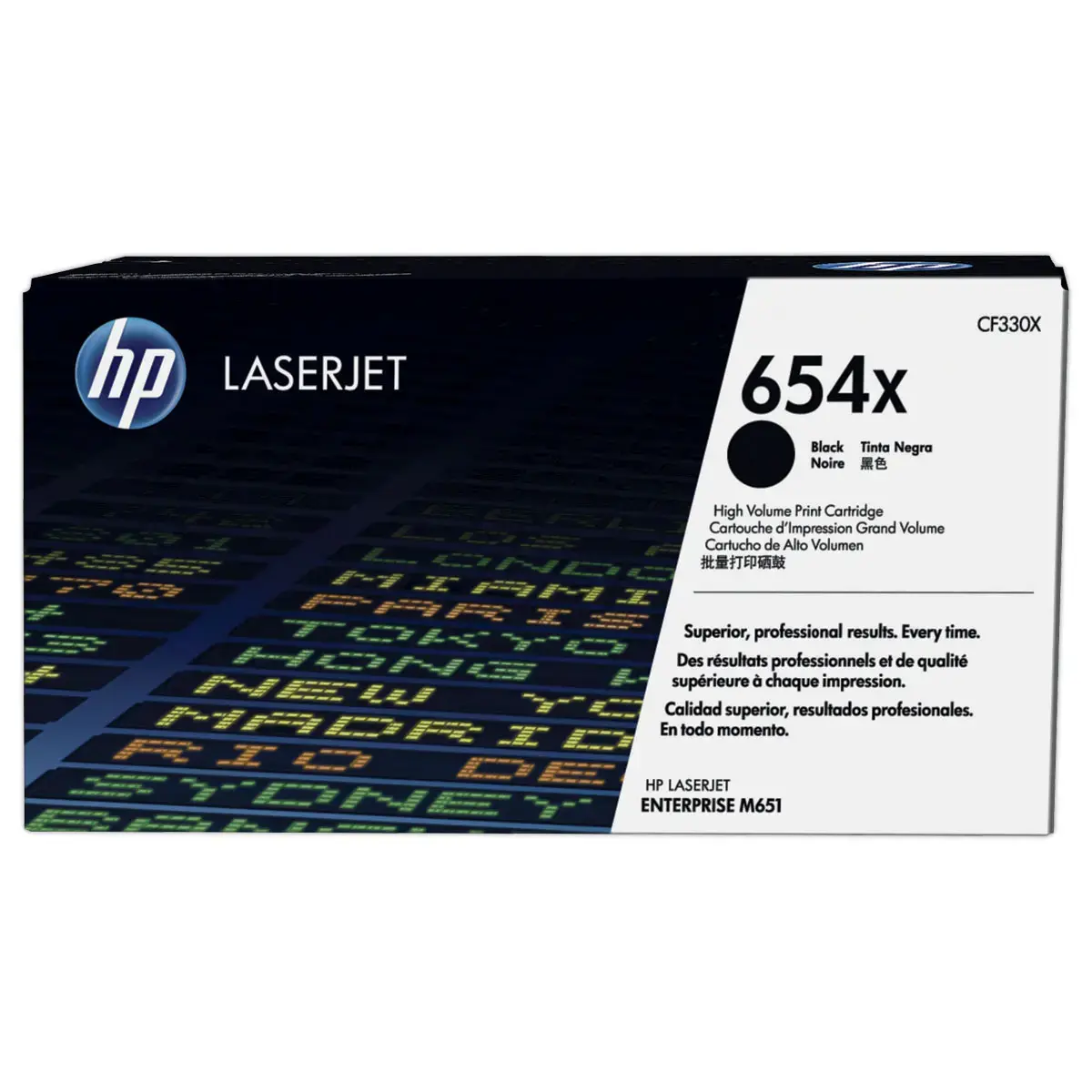 HP 654X CF330X zwarte toner Hoge capaciteit 