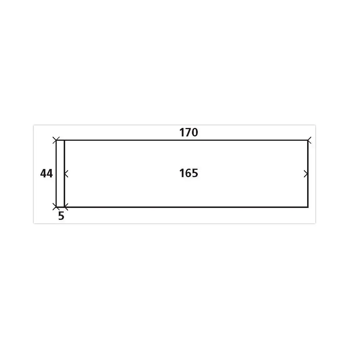 1000  Zelfklevende frankeeretiketten - 1 etiket per blad 17 x 4.4 cm 