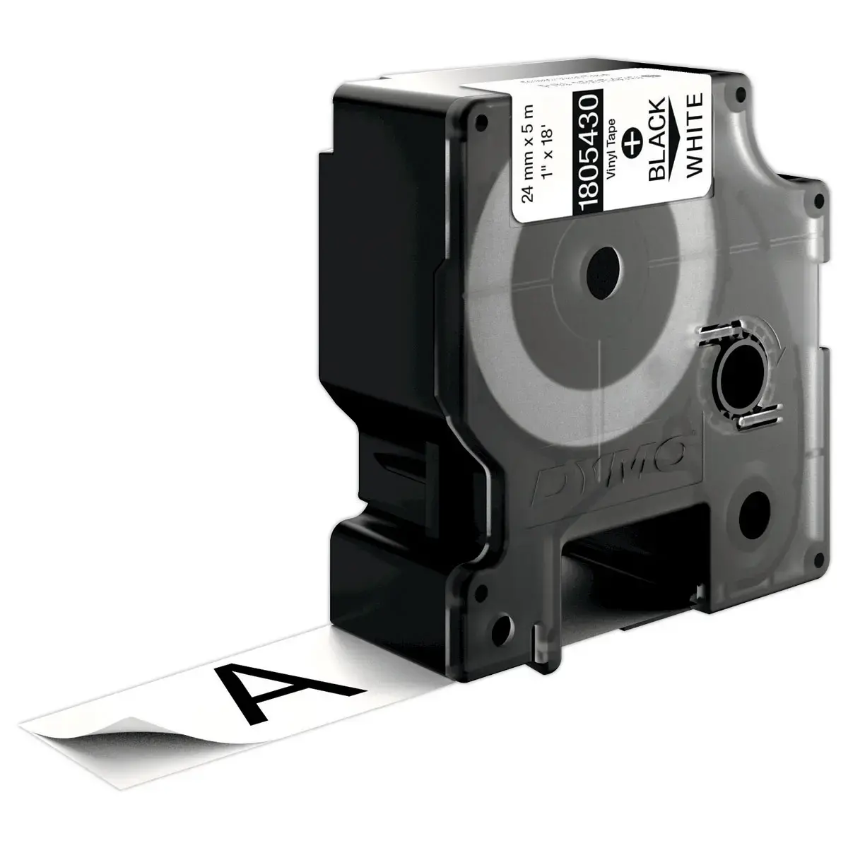 Vinyl tape RHINO 24 mm zwart op wit