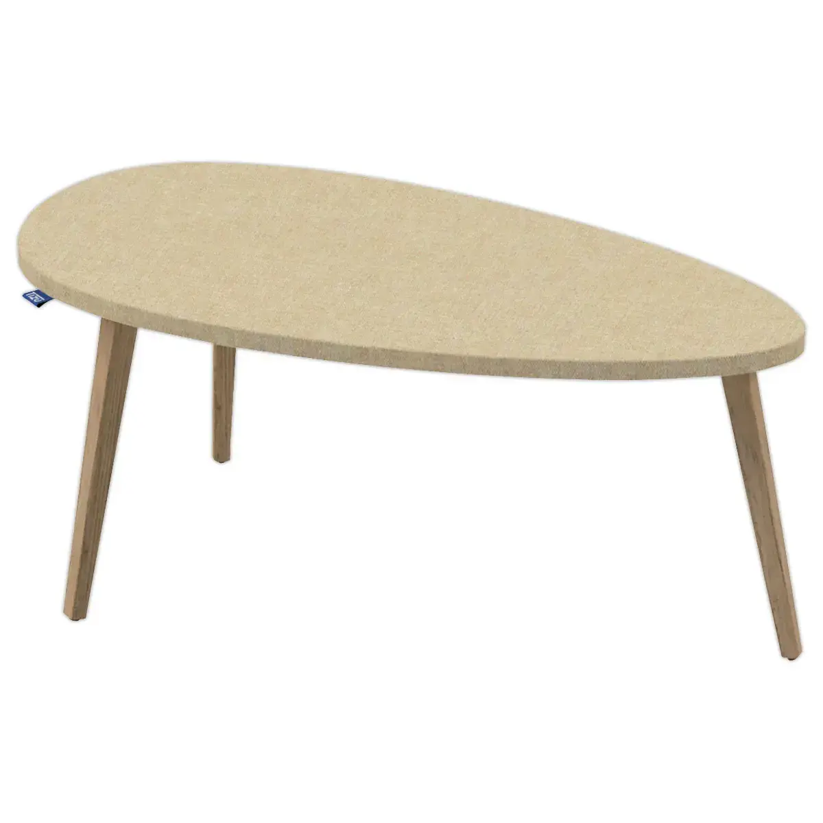 Opgewaardeerde salontafel Bellecombe - 95 x D 50 cm - Gemonteerd - Zandkleurig