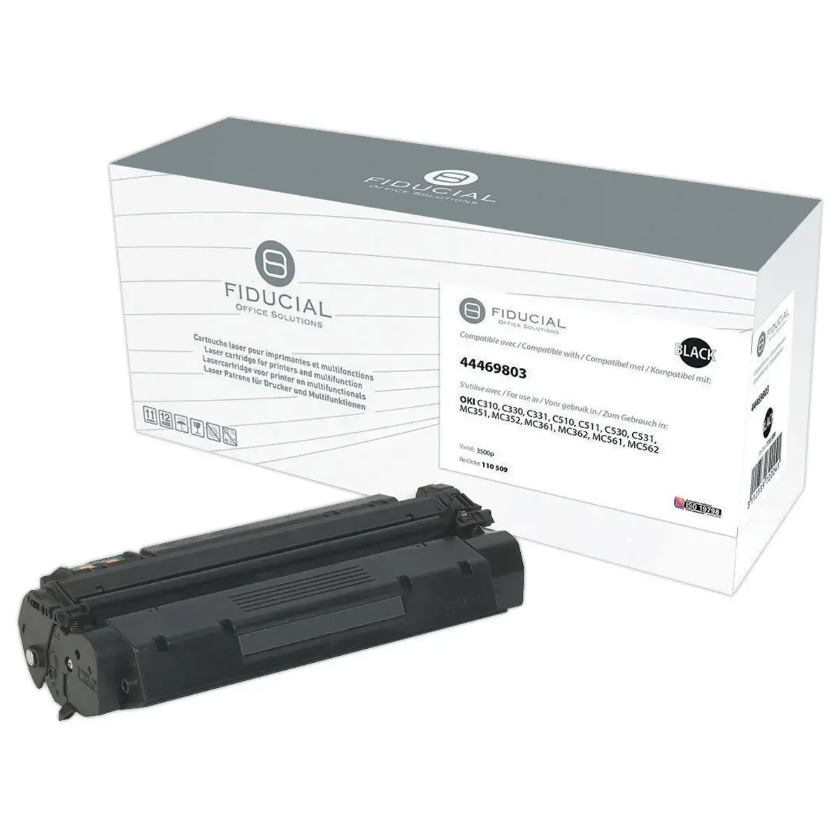 Toner FIDUCIAL &eacute;quiv. OKI 44469803 zwart 