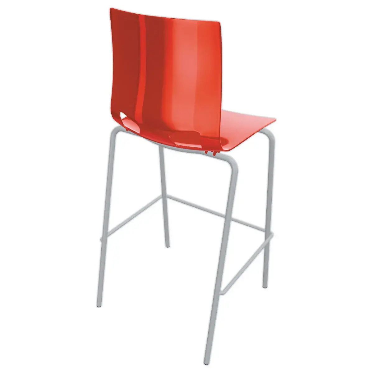 Fondo hoge kruk - Polypropyleen - Rood