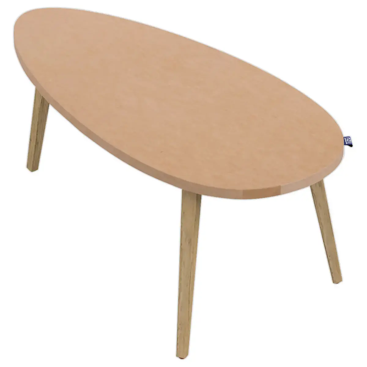 Upcycled salontafel Bellecombe - 95 x D 50 cm - Camel