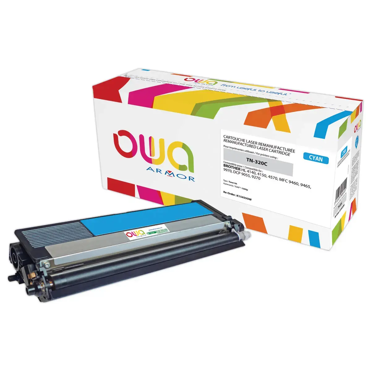 Lasercartridge ARMOR equiv. aan BROTHER TN320C Cyaan 