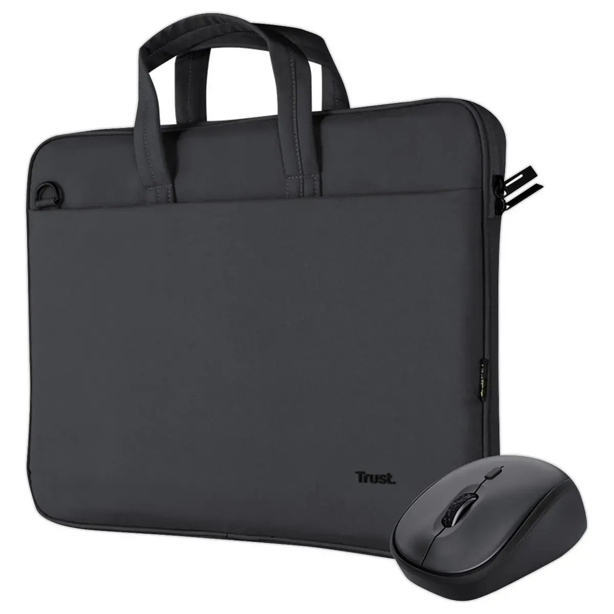 Tas voor 16" laptop gerecycled + Draadloze muis zwart - TRUST 