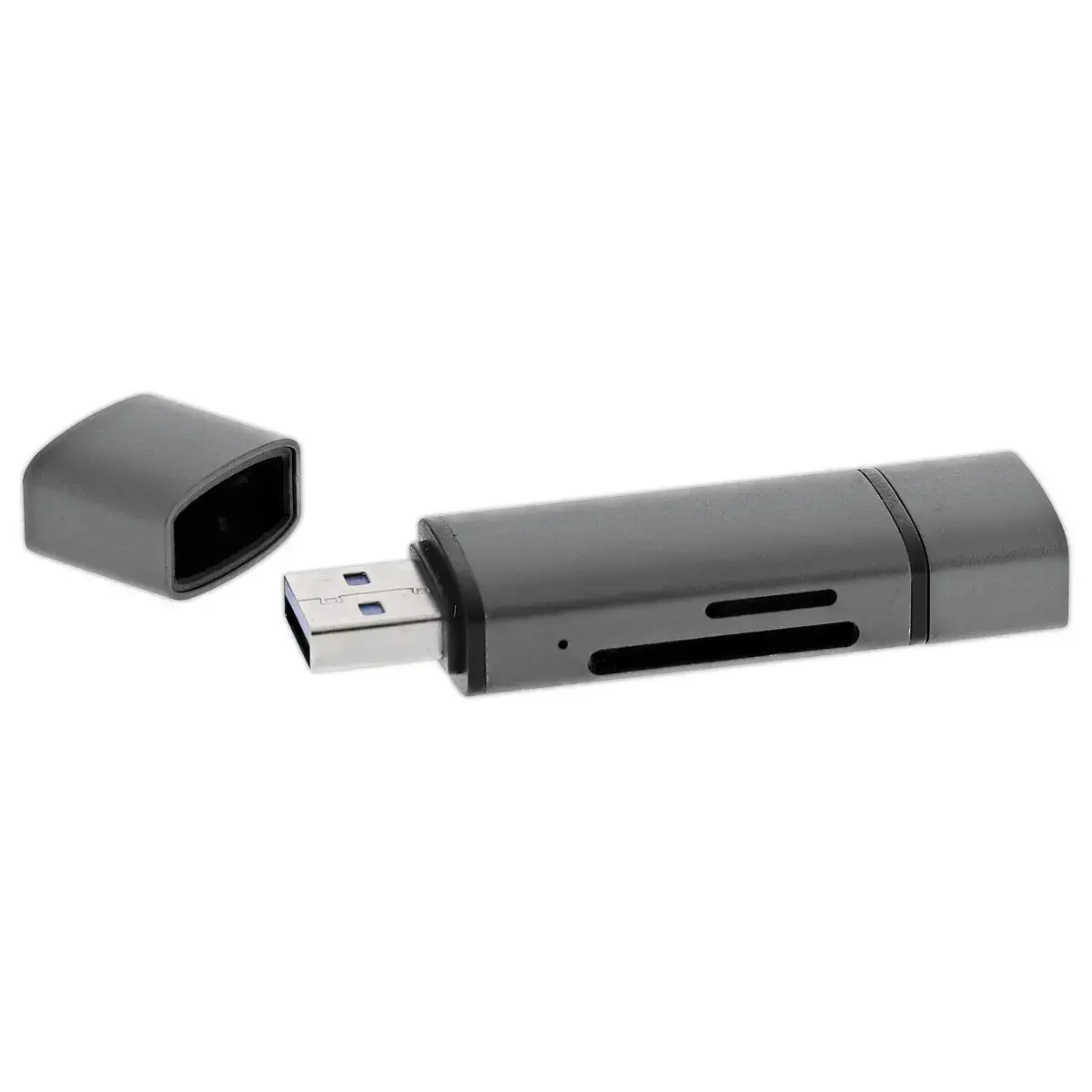 Kaartlezer 3 poorten USB 3.0 - Aluminium - T'NB 