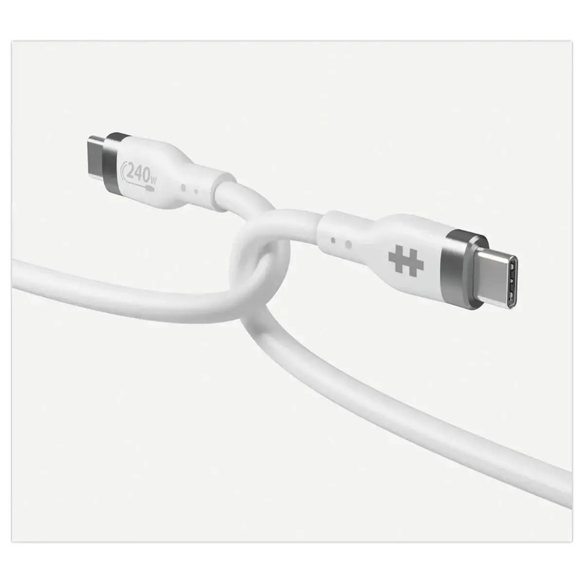 USB-C-kabel 240W 1M - Wit - HYPERTEC 