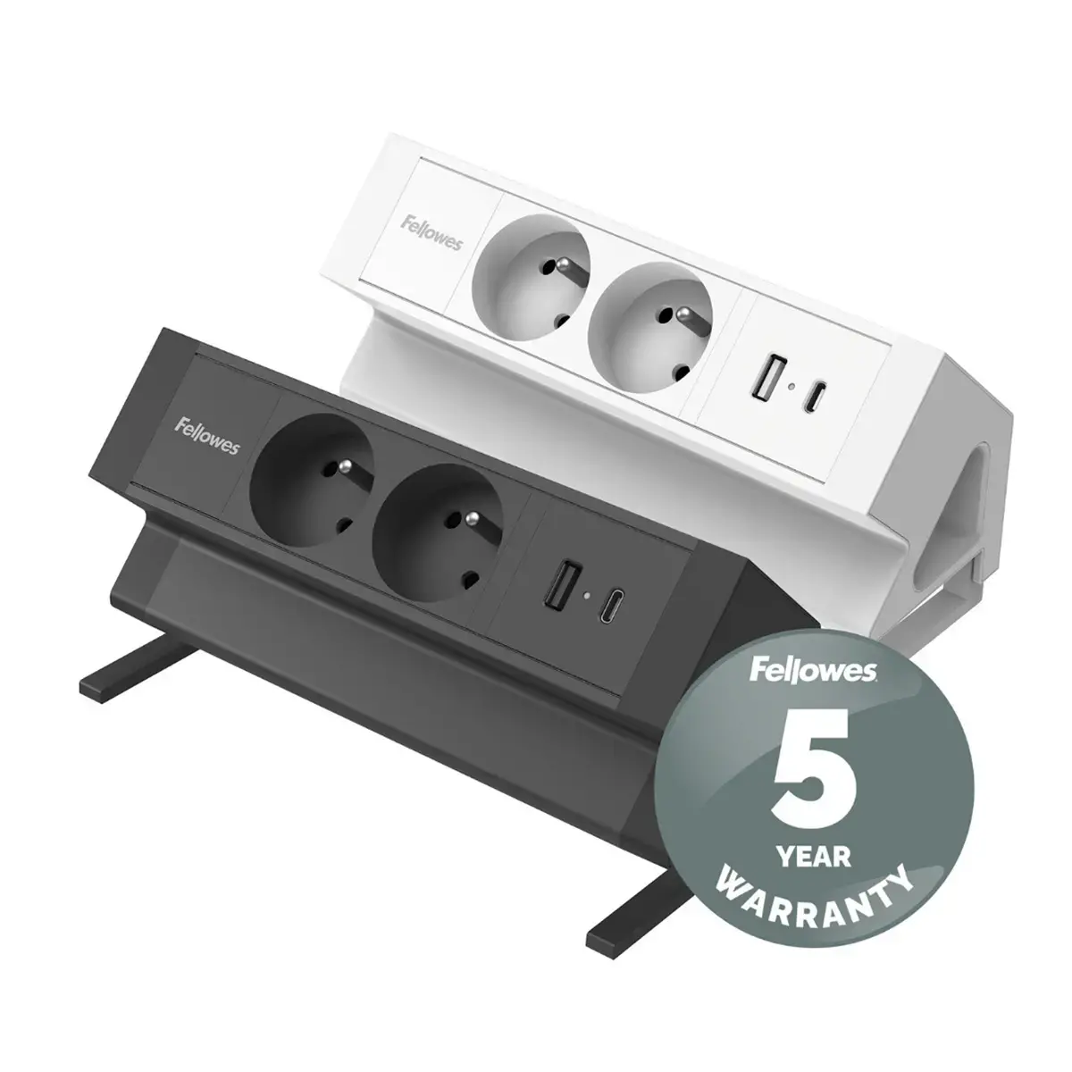 Elektrificatie-eenheid - Power Desk 2 - USB-A USB-C - Zwart - FELLOWES
