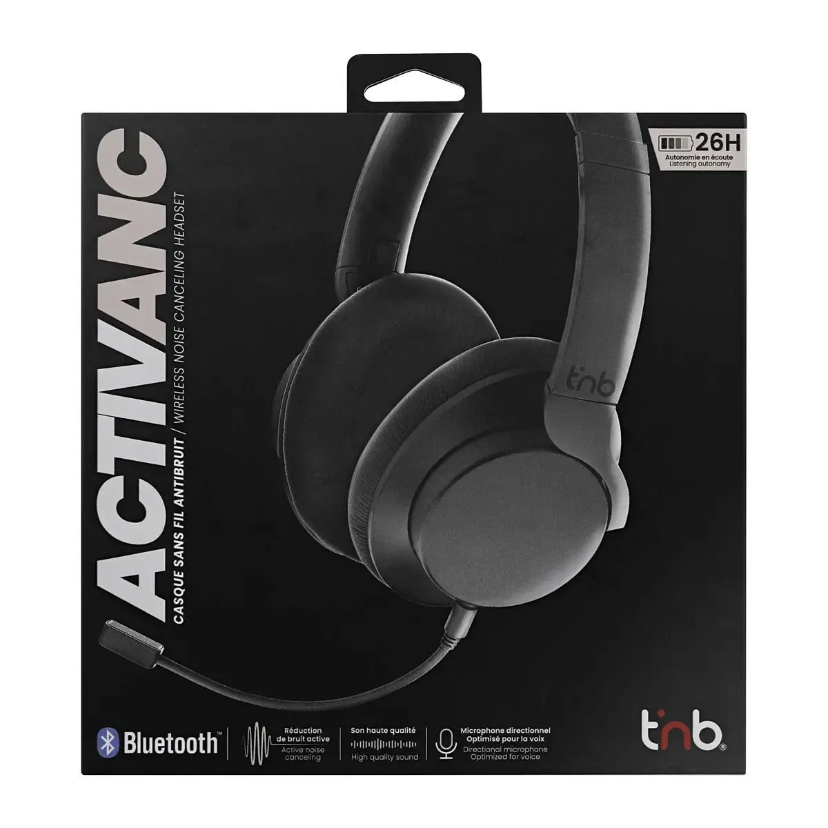 Micro hoofdtelefoon Bluetooth met actieve ruisonderdrukking - T'NB