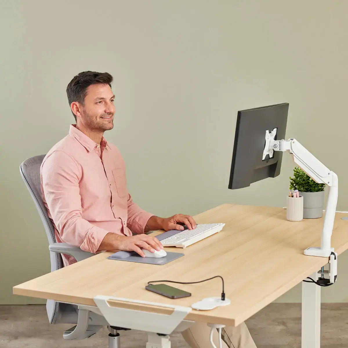 Inbouwstekker - Power Spot - USB-A & USB-C - Wit - FELLOWES