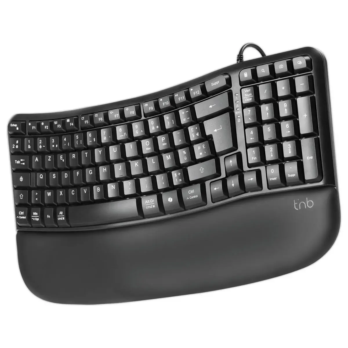 Ergonomisch en Comfortabel Bedraad Toetsenbord met Polssteun - T'NB