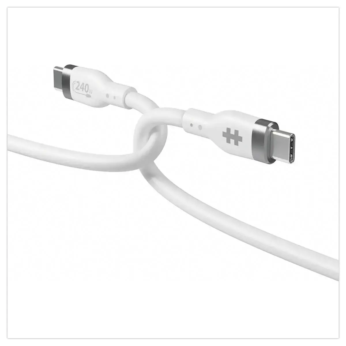 USB-C Snellaadkabel 240W 2m - Wit - HYPERTEC