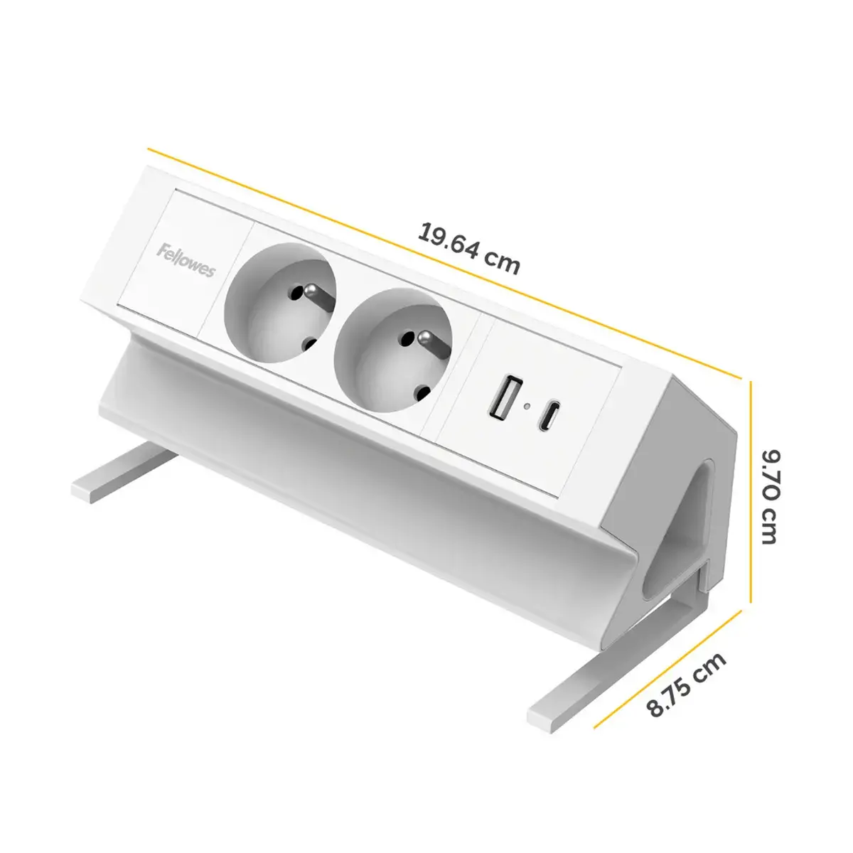 Elektrificatie-eenheid - Power Desk 2 - USB-A & USB-C - Wit - FELLOWES