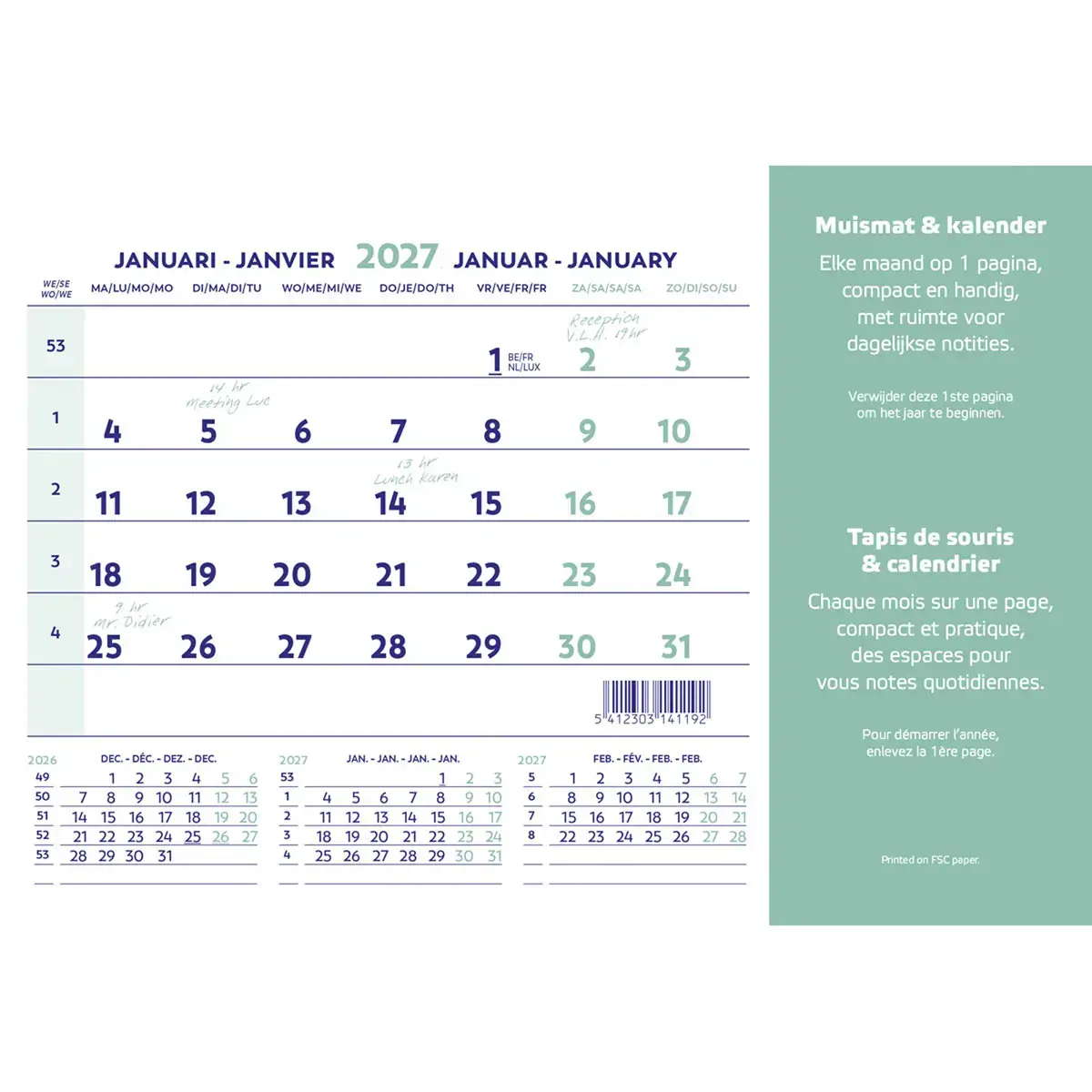 Muismatkalender Brepols 23 x 18 cm