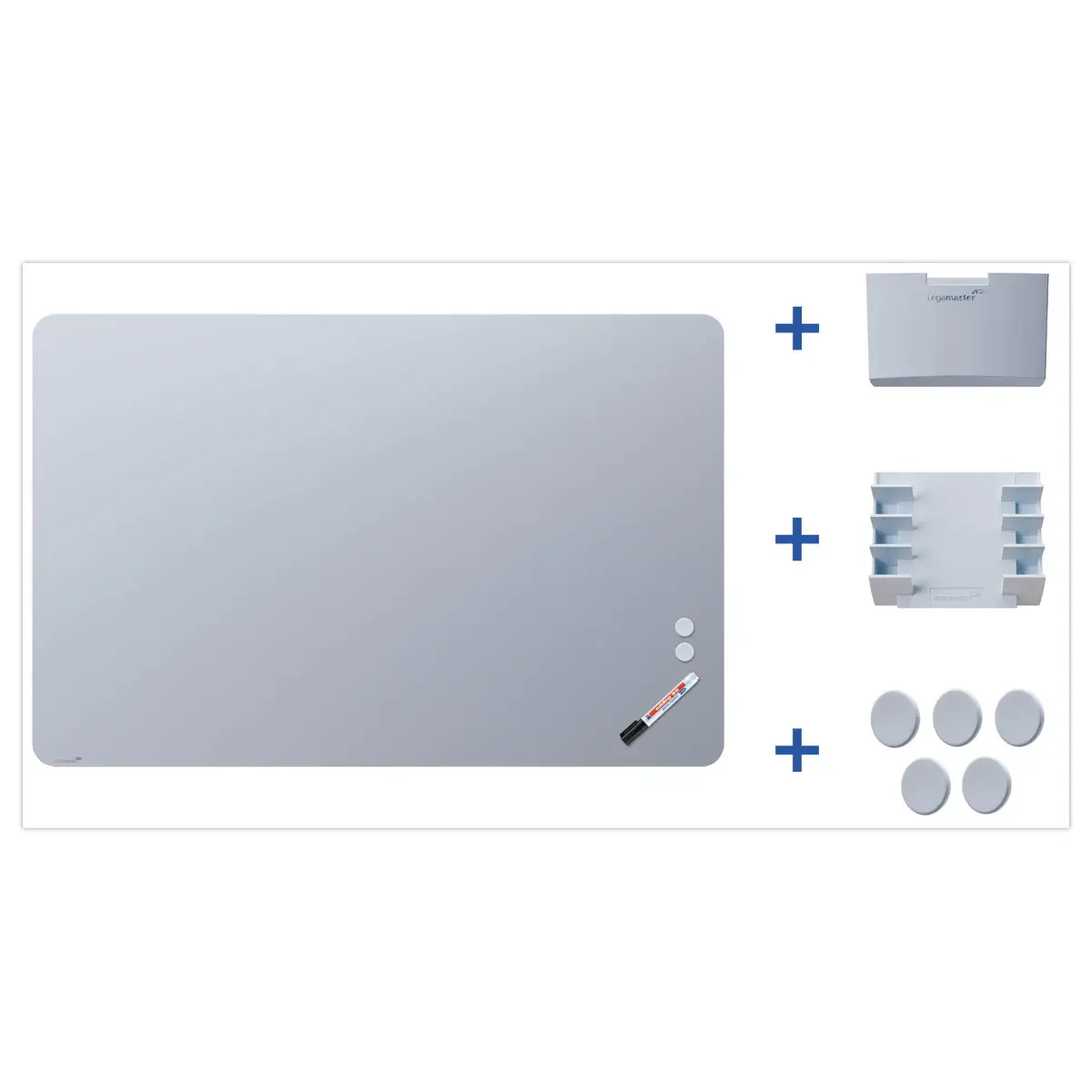 Mat Glasplaat van Gehard Glas 100x150cm - Magnetisch - LEGAMASTER