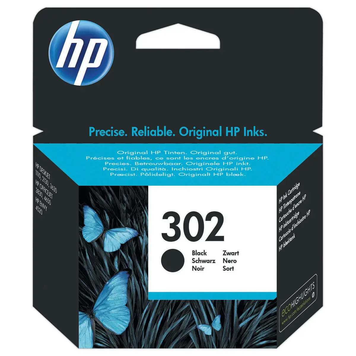 Inkjetcartridge HP 302 Zwart F6U66AE