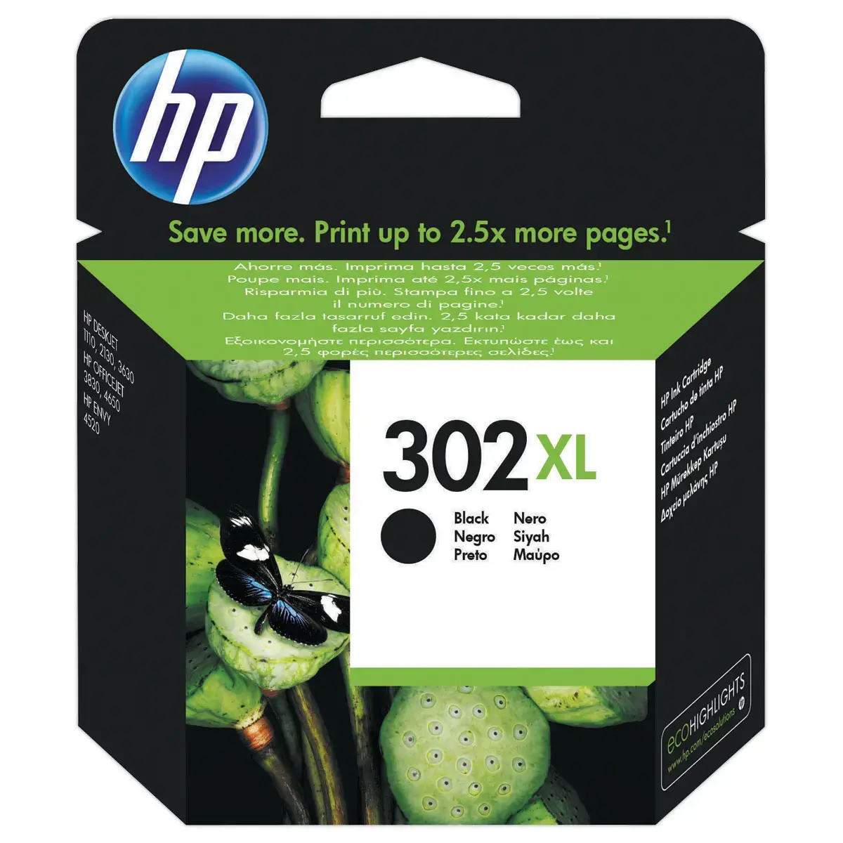 Inkjetcartridge  HP 302XL Zwart F6U68AE 