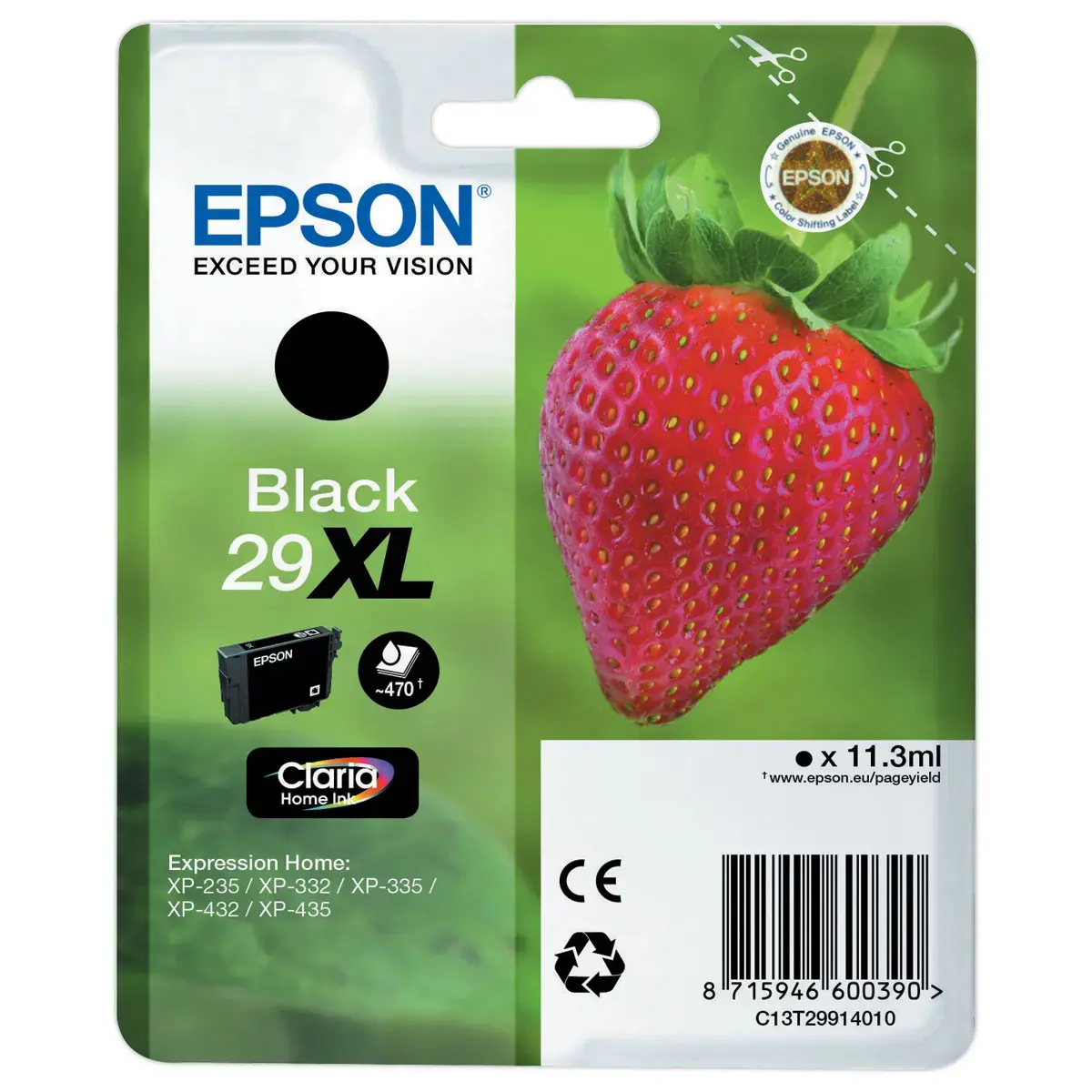 Zwarte EPSON C13T29914010 inktcartridge