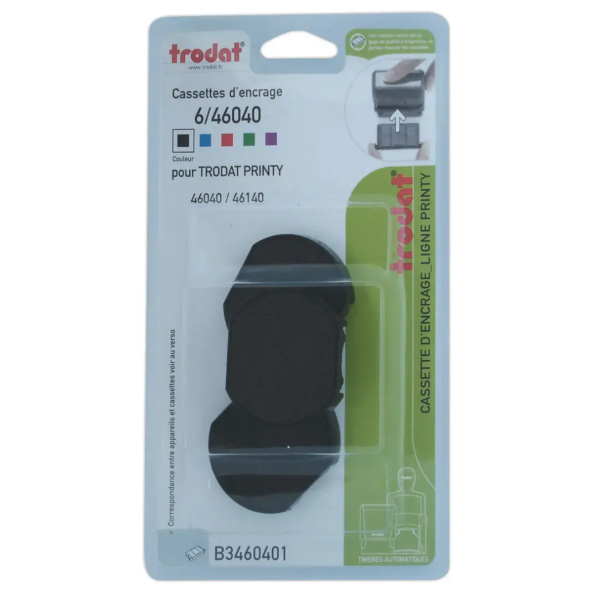 3 Trodat 46040a zwarte inktpotten