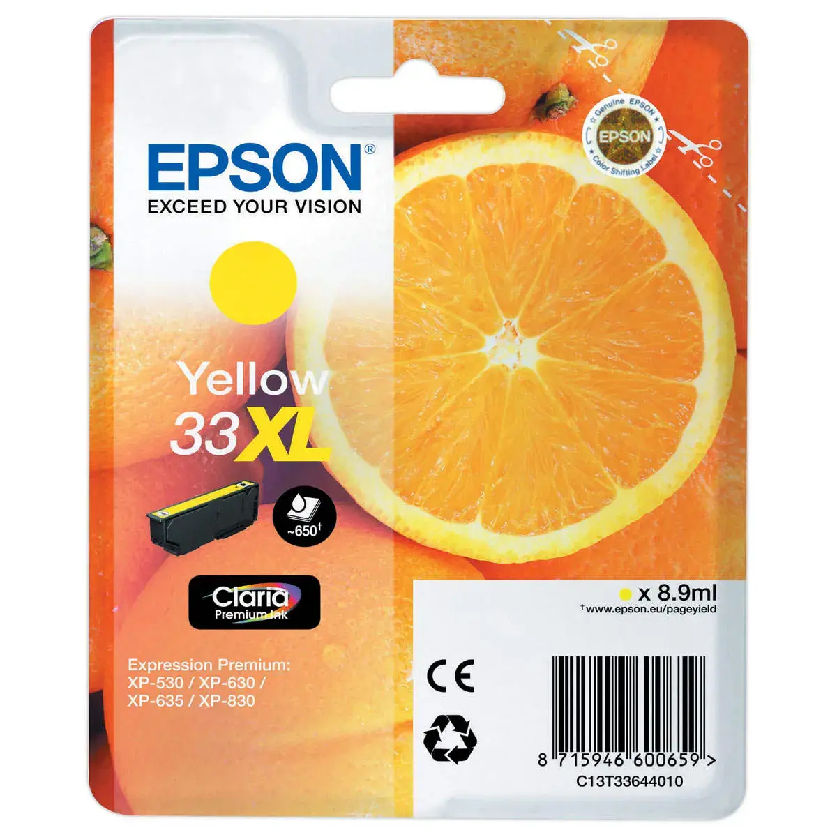 Cartouche EPSON C13T33644010 geel