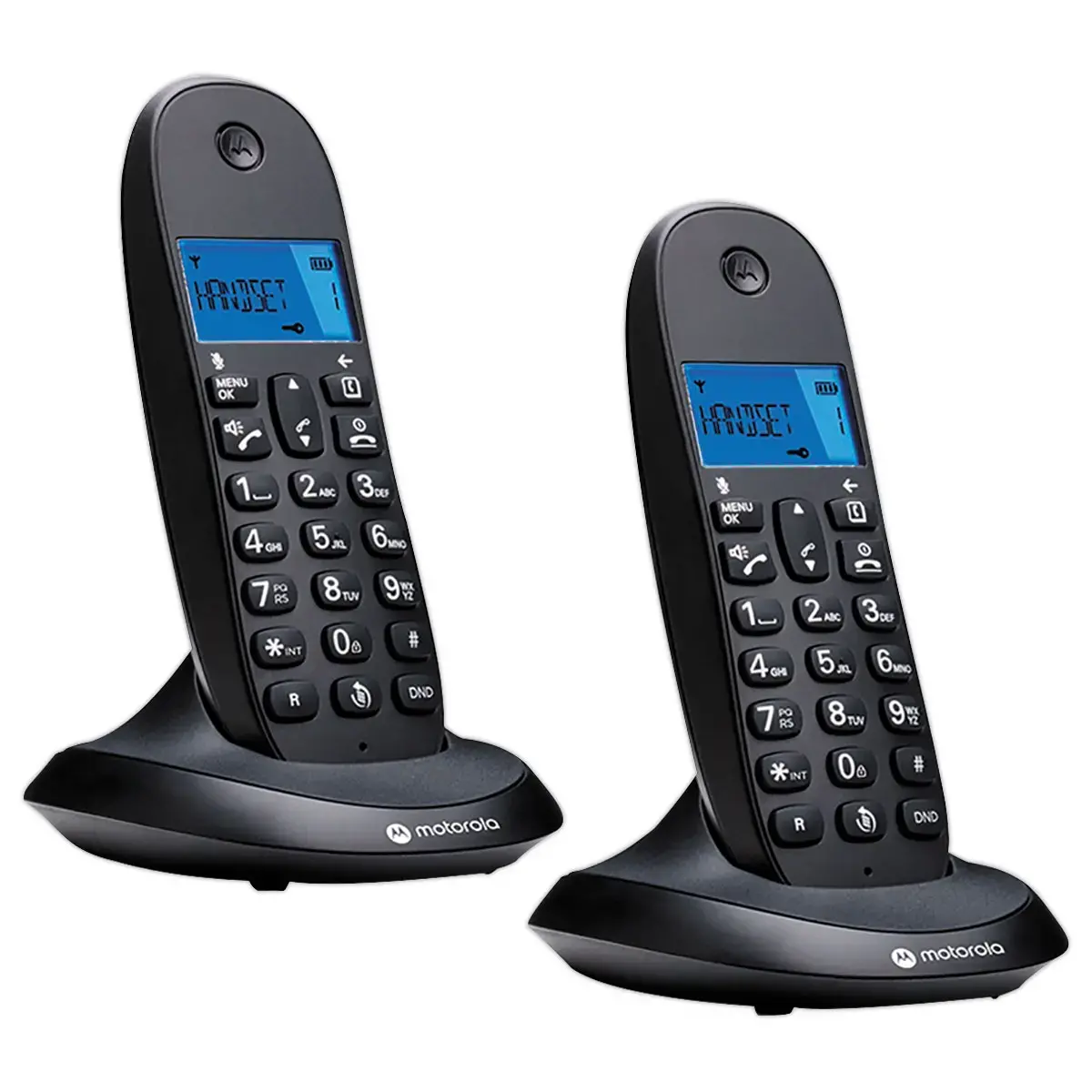 2 Draadloze Vaste Telefoons C1002CB+ Zwart - MOTOROLA