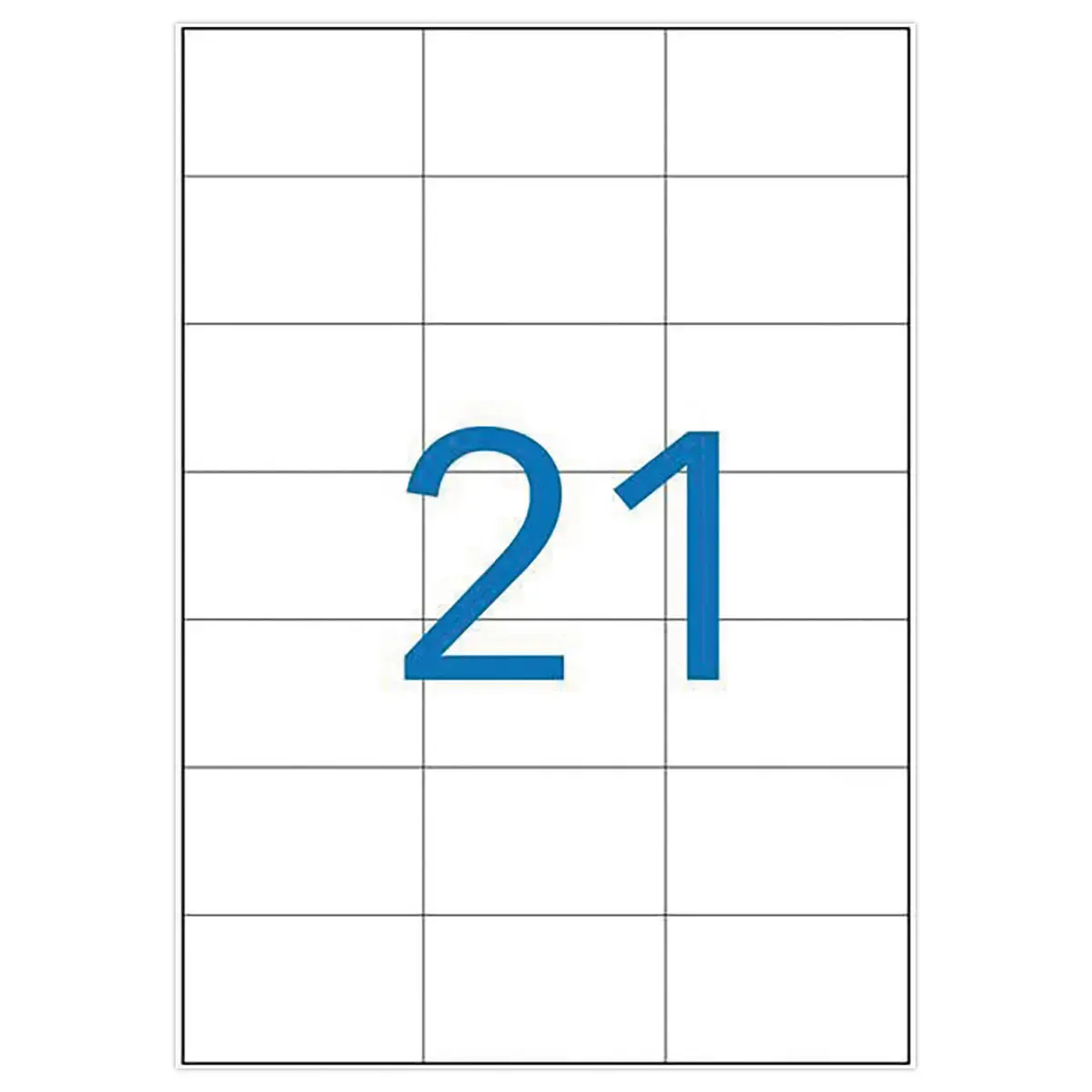 100 Doos 2100 Etiketten - 70x42,4mm - Wit - AGIPA