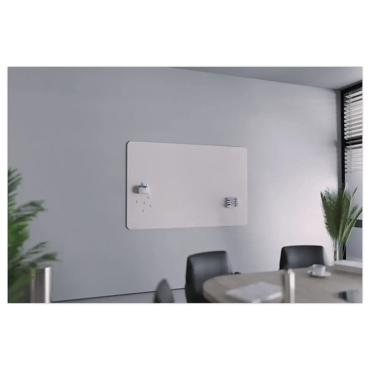 Mat glazen magnetisch bord 100x200 + set - Grijs - LEGAMASTER