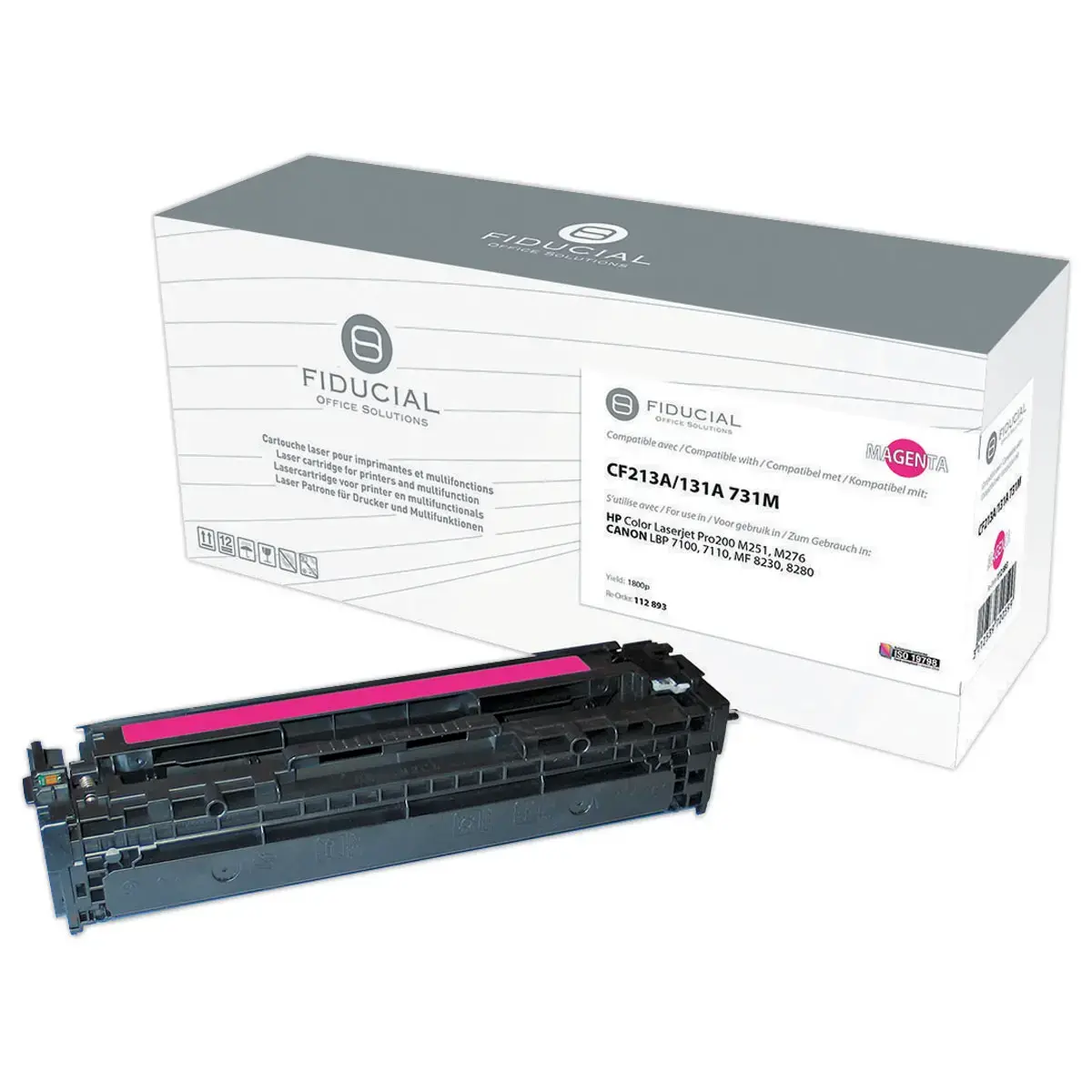 Lasercartridge FIDUCIAL equiv. HP CF213A Magenta