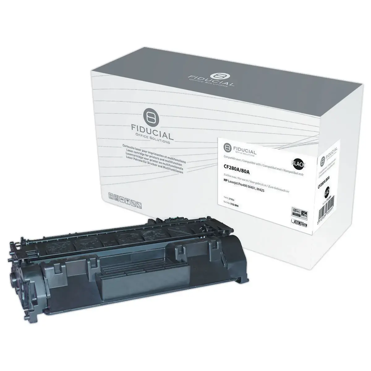 Lasercartridge FIDUCIAL equiv. HP CF280A Zwart