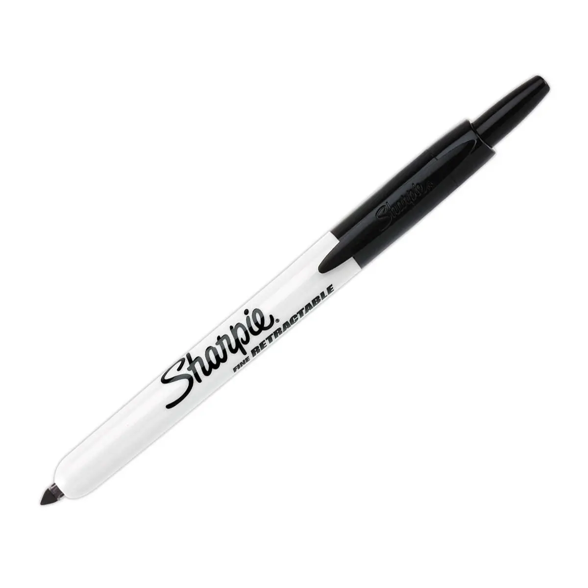 Intrekbare markeerstift Sharpie- zwart