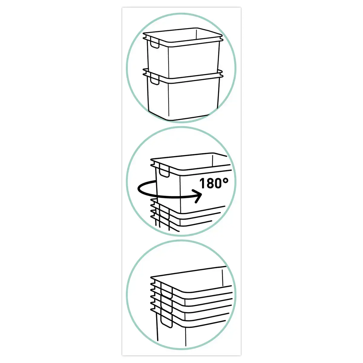 Multifunctionele 50L Inzetbak, Inklapbaar en Stapelbaar - Vulcano Gerecycled - KETER