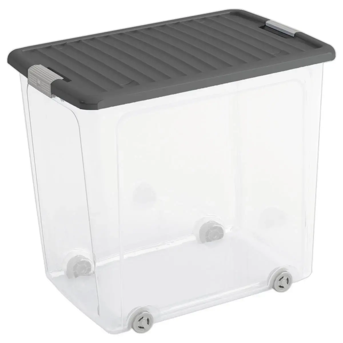 Doos 78L Met Clips en Wielen - Gemakkelijk Transport - Voor Meerdere Doeleinden - KIS