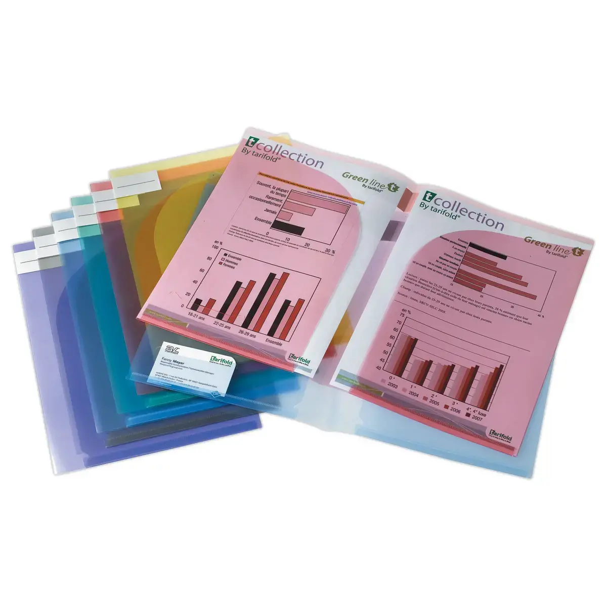 12 Hoekmappen - opening 2 zijden- A4 - diverse kleuren