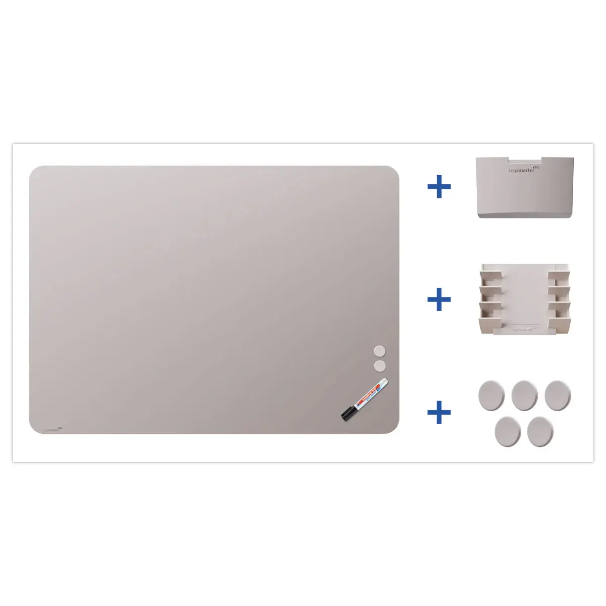 Mat glazen tafel van gehard glas 90x120 + set - LEGAMASTER
