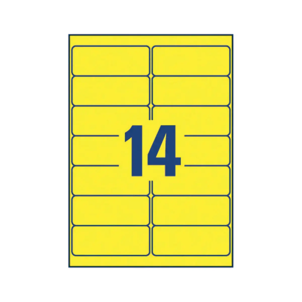 25  Fluo etiketten vellen 99,1x38,1 geel 