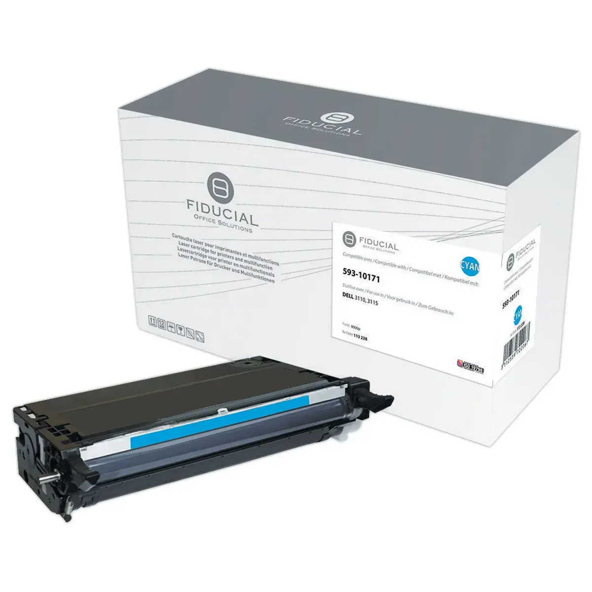 Toner FIDUCIAL &eacute;quiv. DELL 593-10171 cyaan 
