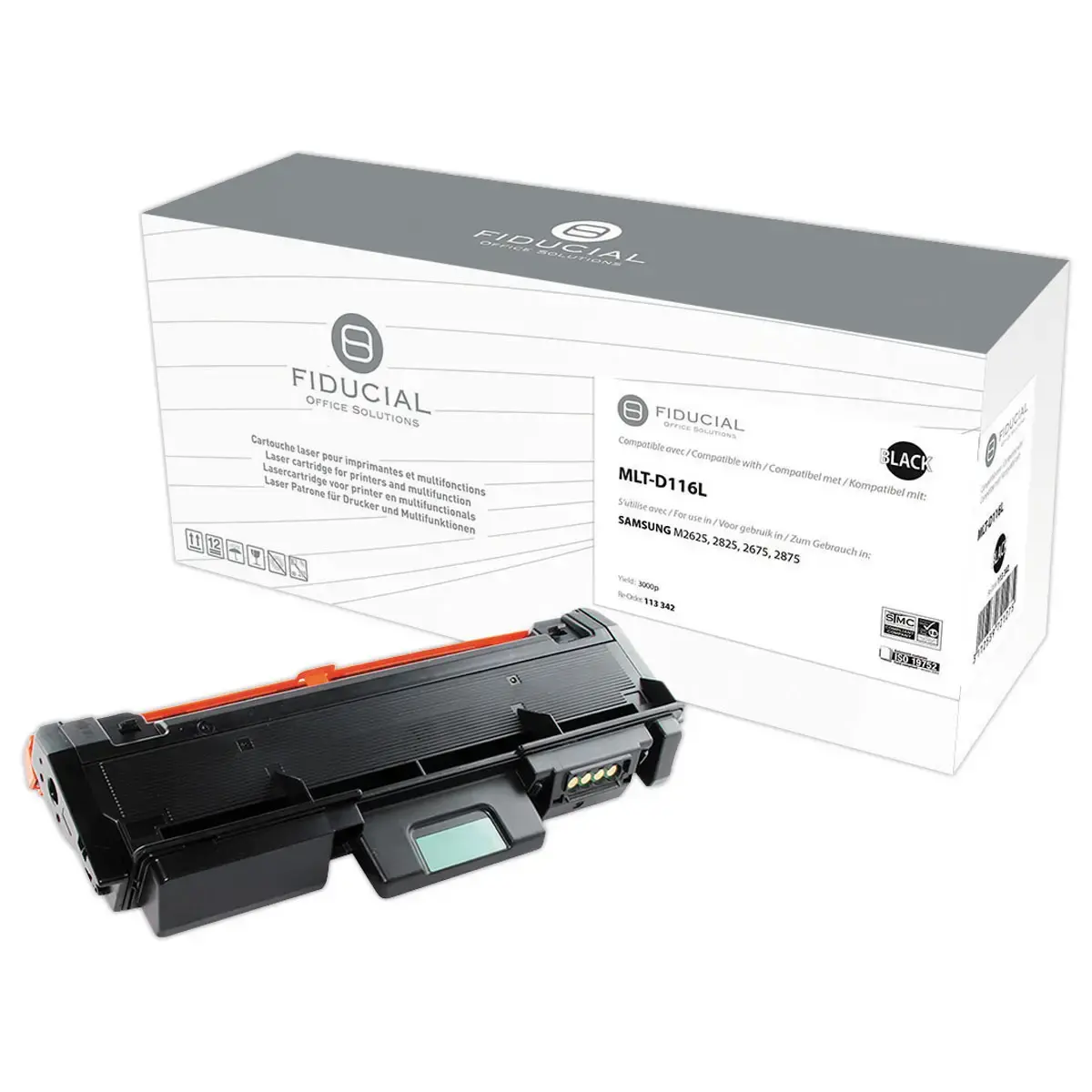 Lasercartridge FIDUCIAL equiv. SAMSUNGMLTD116L Zwart SU828A