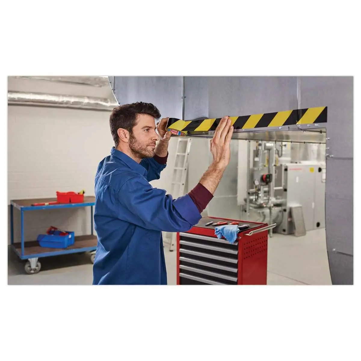 Kleefband TESA - 66m x 5cm - Zwart/geel