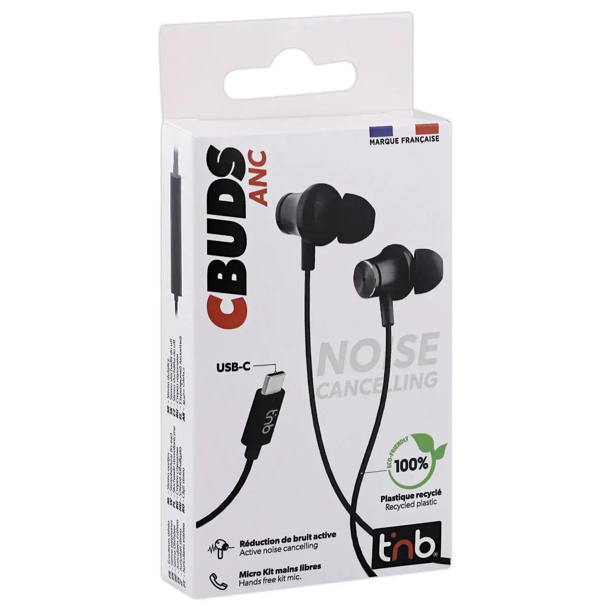 USB-C ANC Oordopjes - Zwart - T'NB