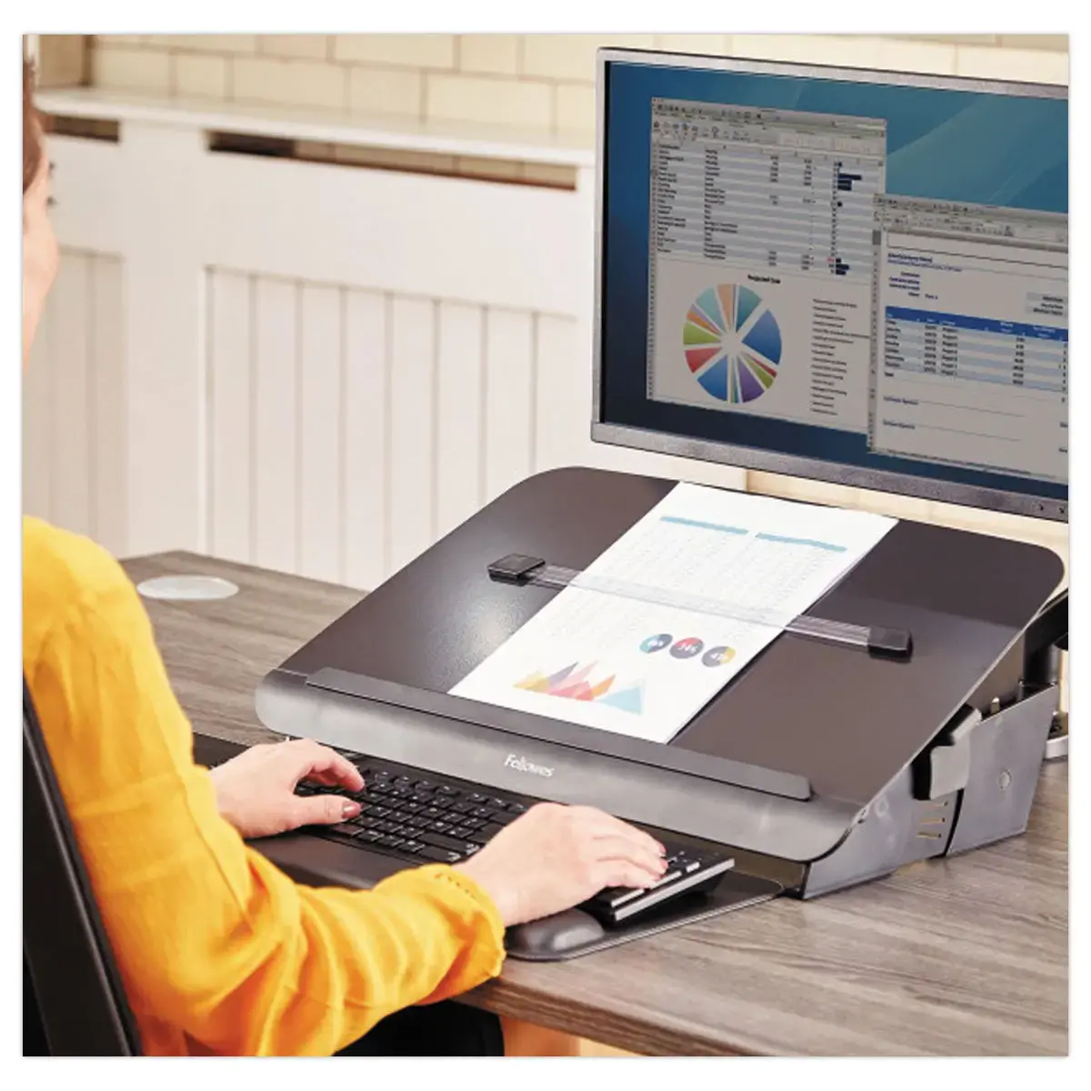 Glijdende document- of PC-houder "Easy Glide" - Fellowes